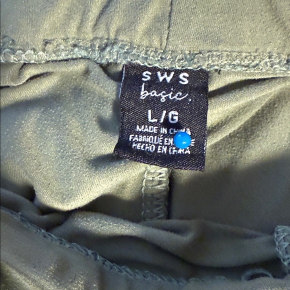 Soft Light Olive Green Leggings – Stretchy Everyday Pull-On Pants - Picture 4 of 6